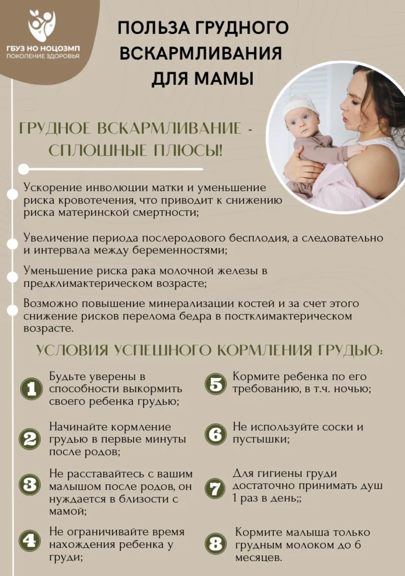 Польза грудного вскармливания для мамы